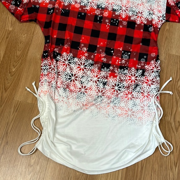 NWOT Adorable Buffalo Checked Snowflake Dress Size 2 XL - Picture 4 of 5